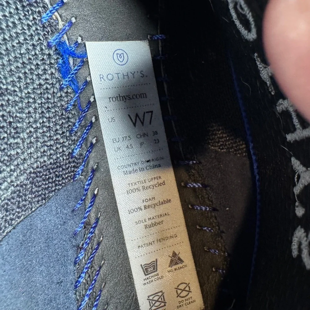 Rothys The Point‎ Grey Camo Pointed Toe Flats Womens Size 7 Sustainable Shoes
